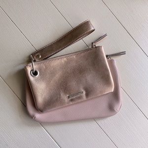 NewYork&Company Blush and Metallic Rose Gold Bags